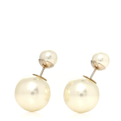 Christian Dior Pearl Mise En Dior Tribal Earrings Gold 1 of 5