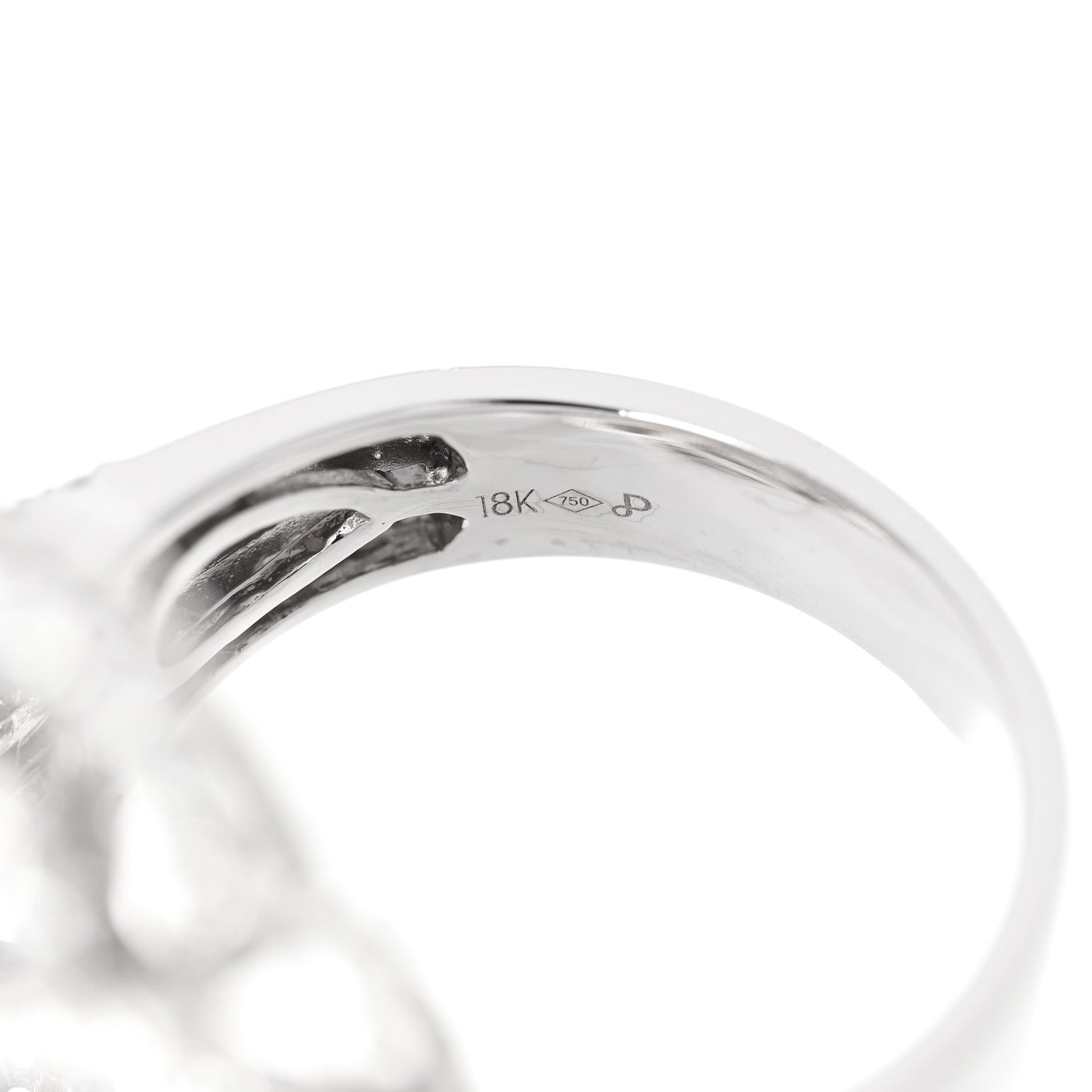 Parker & West by FASHIONPHILE 18K White Gold Diamond 5.85ctw Flower Cocktail Ring 54 7 5 of 5