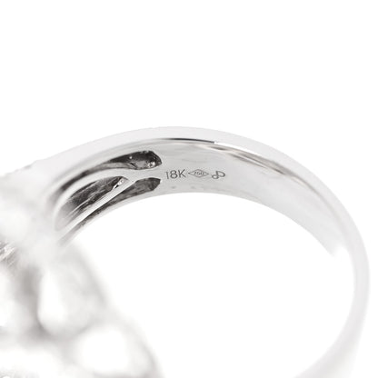 Parker & West by FASHIONPHILE 18K White Gold Diamond 5.85ctw Flower Cocktail Ring 54 7 5 of 5
