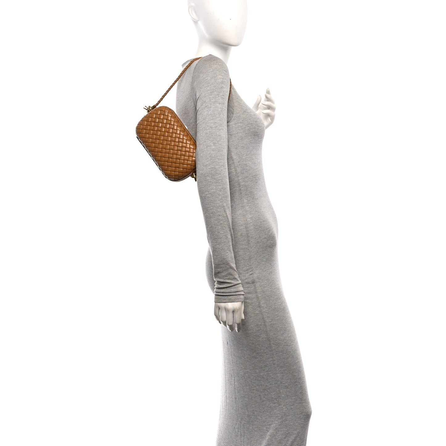 Calfskin Intrecciato Knot On Strap Camel