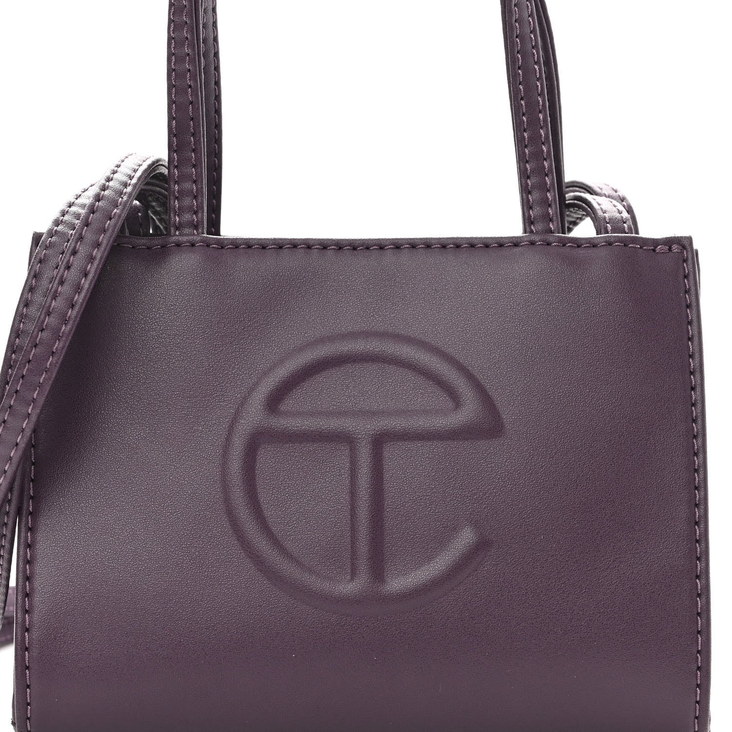 Telfar Vegan Leather Small Shopping Bag Eggplant 7 of 9