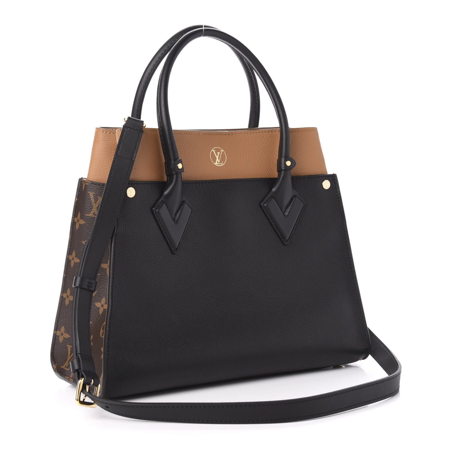 Louis Vuitton Calfskin Monogram On My Side Black 3 of 10