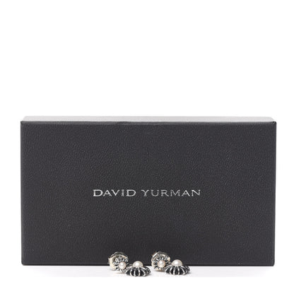 David Yurman Sterling Silver Pearl Starburst Drop Earrings 5 of 5