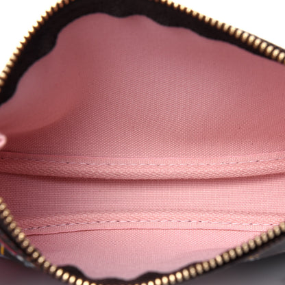 Louis Vuitton Damier Ebene 2020 Christmas Animation Big Wheel Mini Pochette Accessories Rose Ballerine 5 of 11