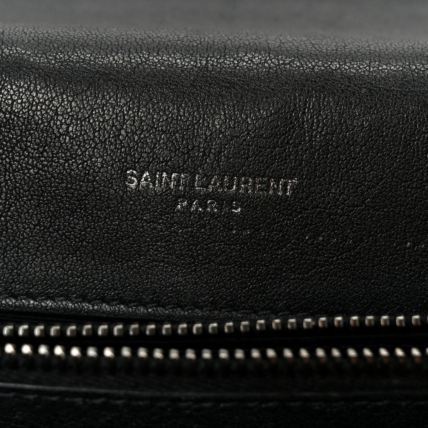 Sheepskin Matelasse Chevron Monogram Large College Satchel Black