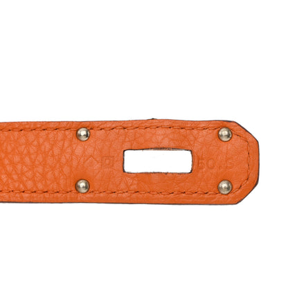 Hermes Taurillon Clemence Jypsiere 34 Orange 7 of 14