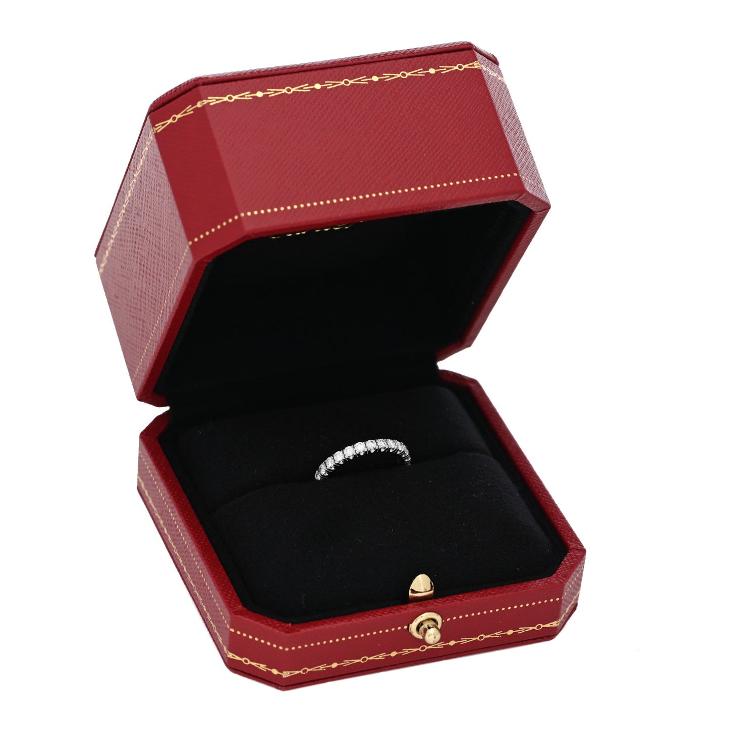 Platinum Diamond 2.6mm Etincelle de Cartier Wedding Band Ring 47 4