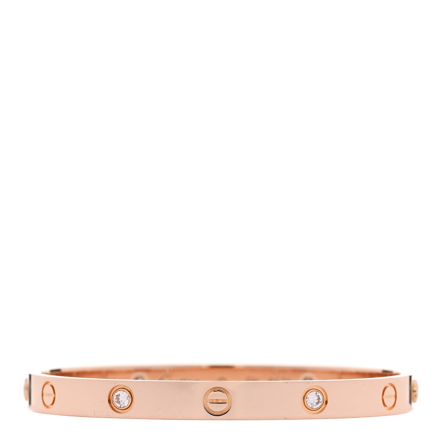 18K Pink Gold 4 Diamond LOVE Bracelet 18