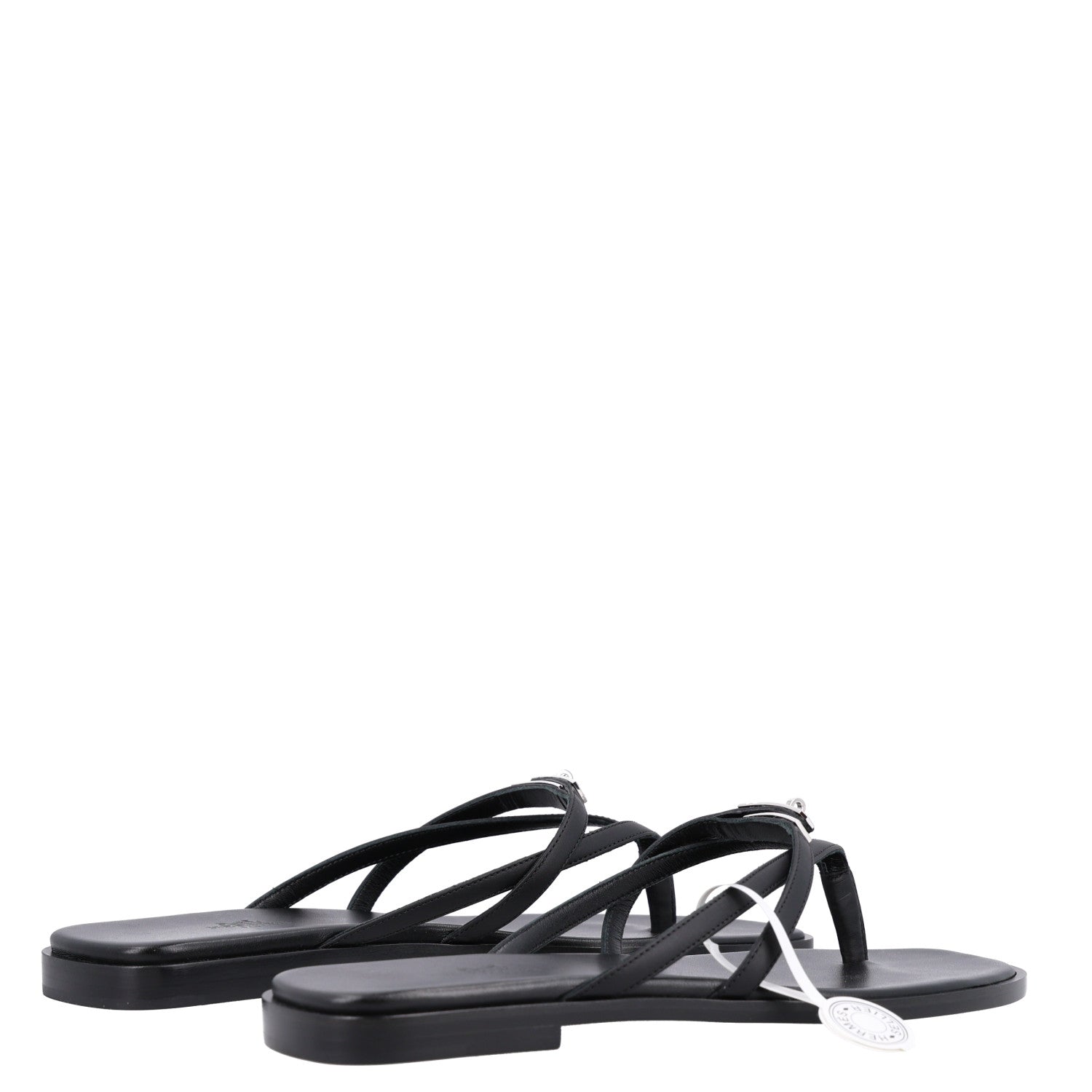 Hermes Calfskin Miss Sandals 39 Black 5 of 8