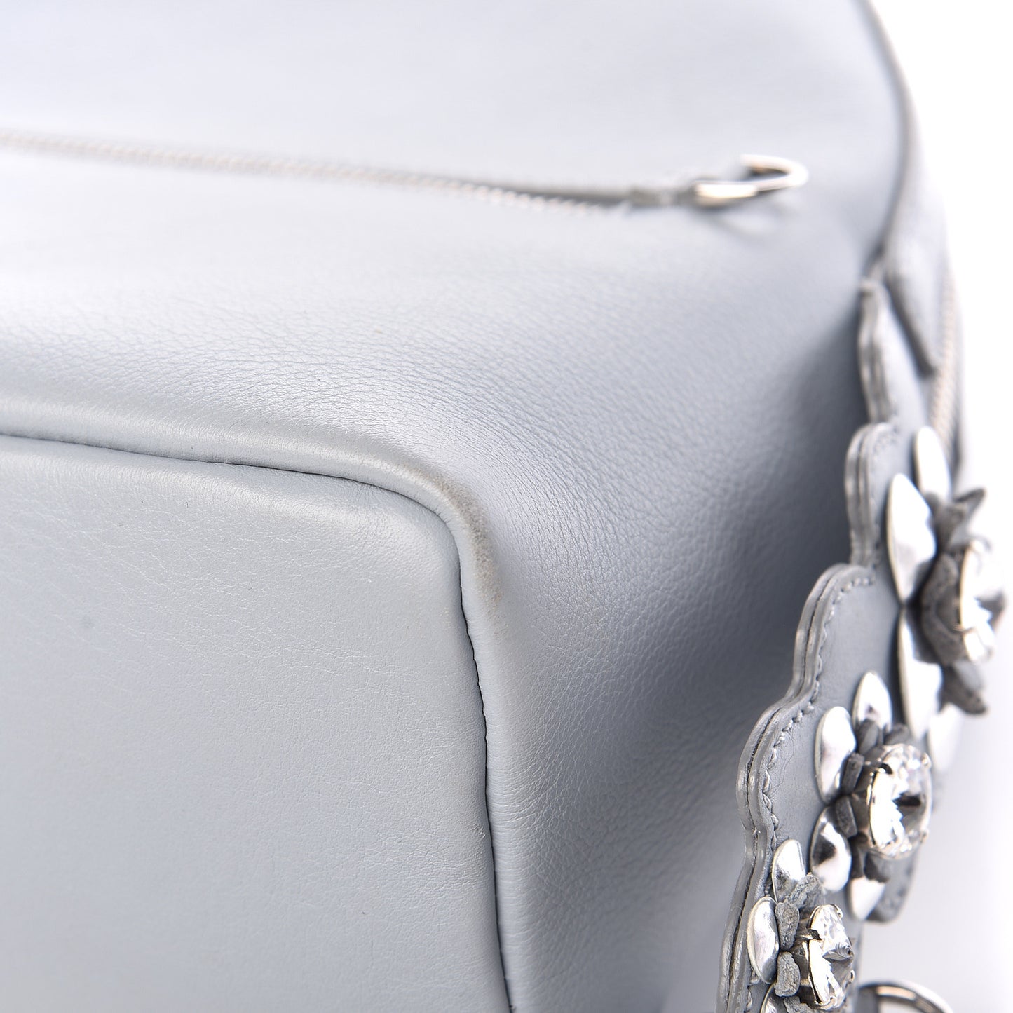 Vitello Dolce Crystal Flowerland Croc Tail Mini Backpack Grey