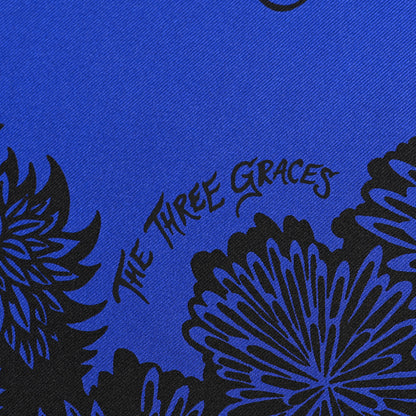 Hermes Silk The Three Graces Scarf 90 Indigo 4 of 5