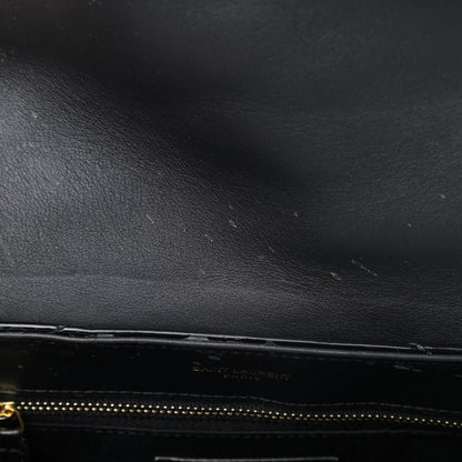 Saint Laurent Patent Y Quilted Monogram Toy Loulou Crossbody Bag Black 6 of 8