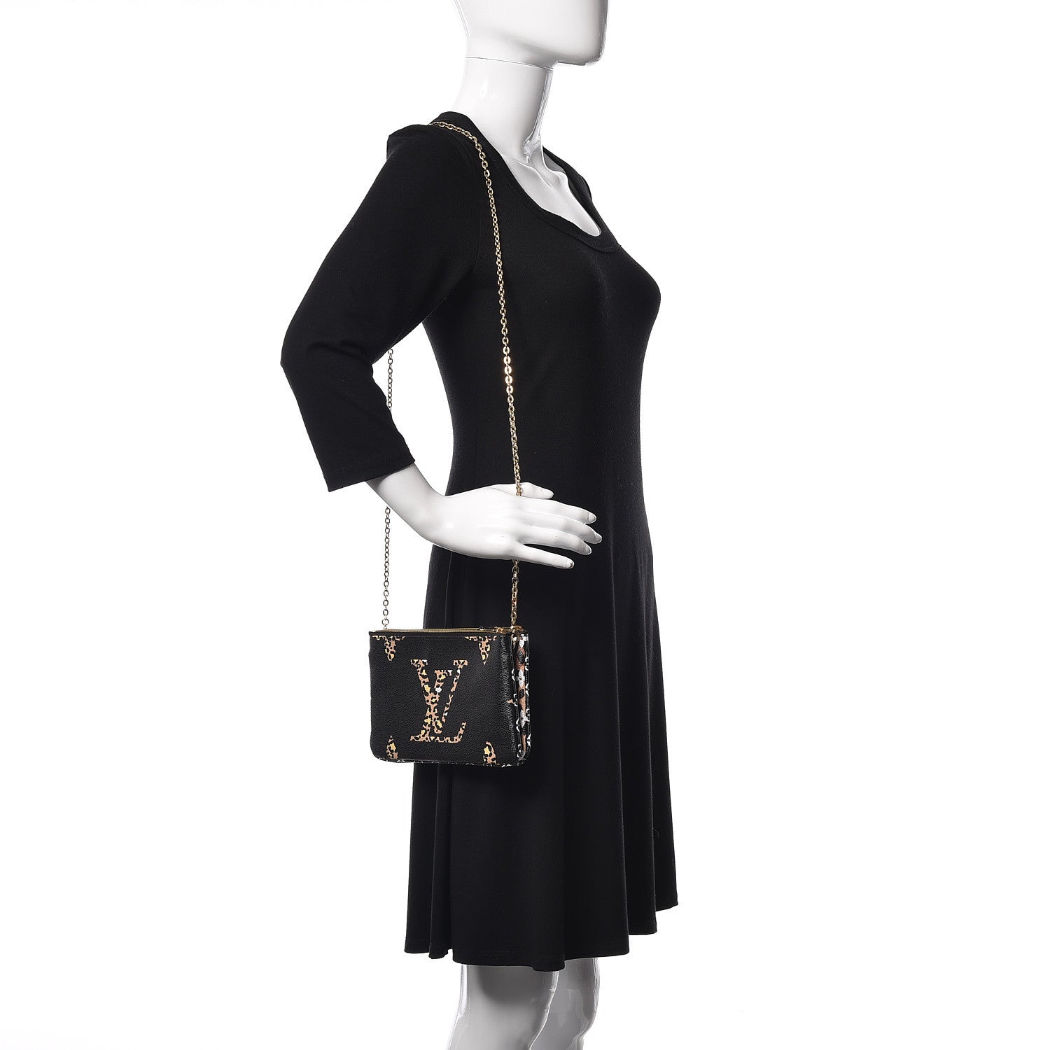 Louis Vuitton Monogram Giant Jungle Pochette Double Zip Black 2 of 8