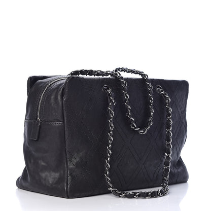 Chanel Calfskin Large Diamond Stitch Tote Black 3 of 11