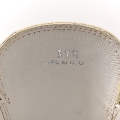 Prada Spazzolato Metal Triangle Logo 40mm Loafer Mules 37.5 White 9 of 14