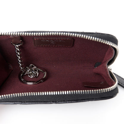 Chanel Lambskin Quilted Key Holder Case Black 5 of 9