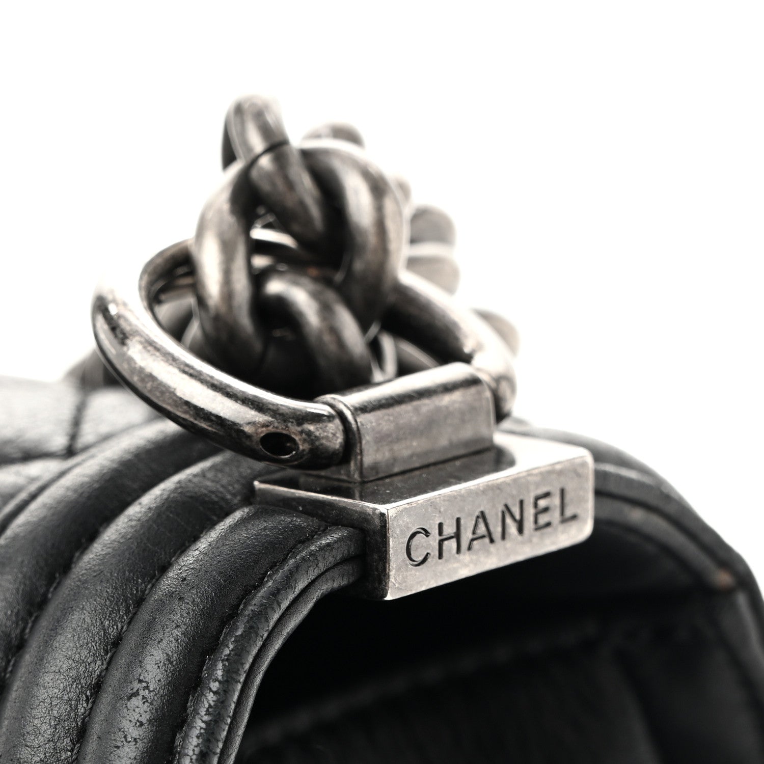 Chanel Calfskin Quilted Large Boy Flap Black 11 of 13