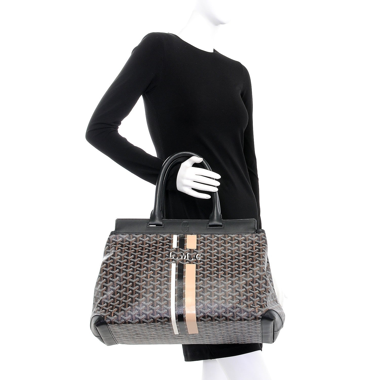 Goyard Goyardine Bellechasse GM Tote Black 2 of 12
