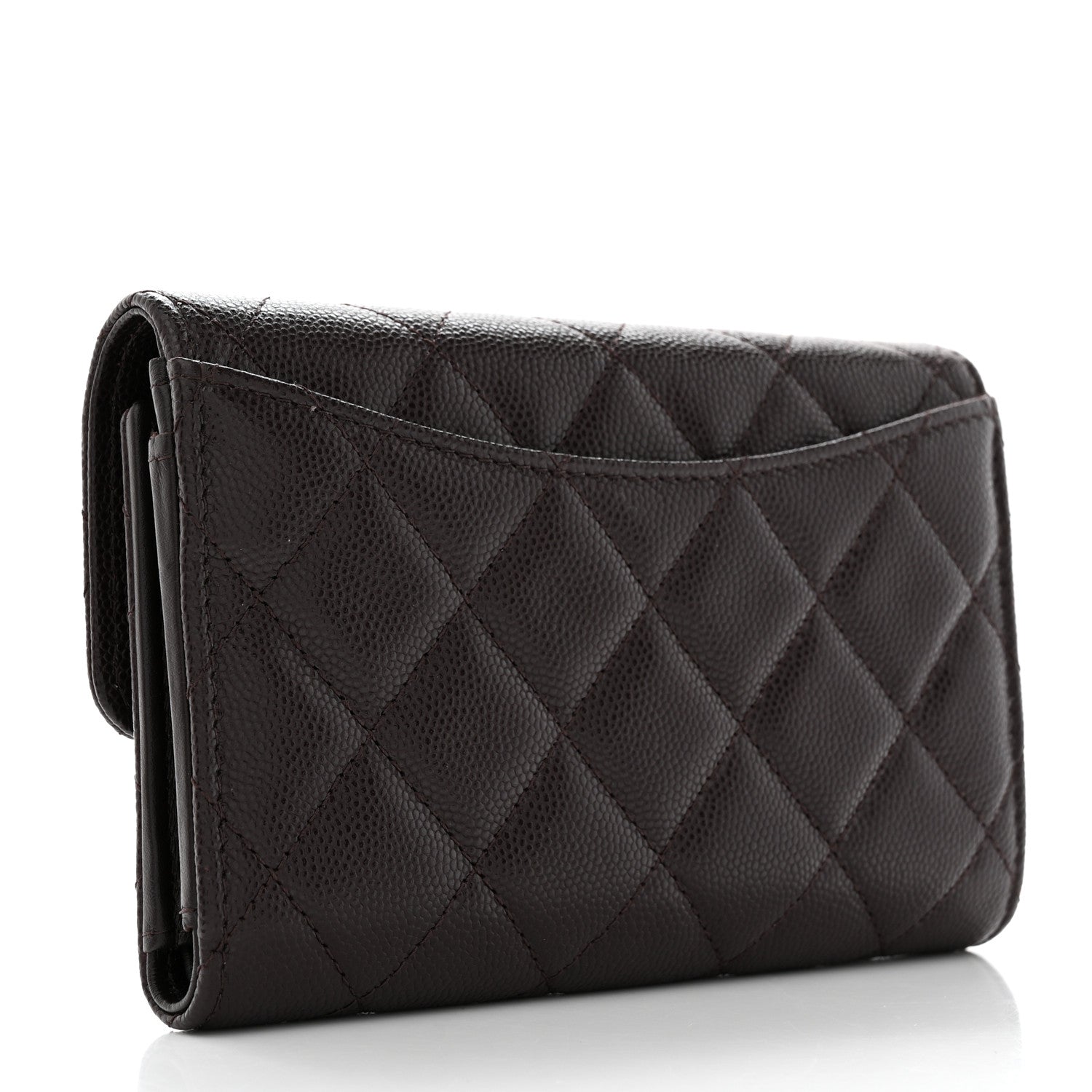 Chanel Caviar Quilted Medium Flap Wallet Dark Purple 3 of 8