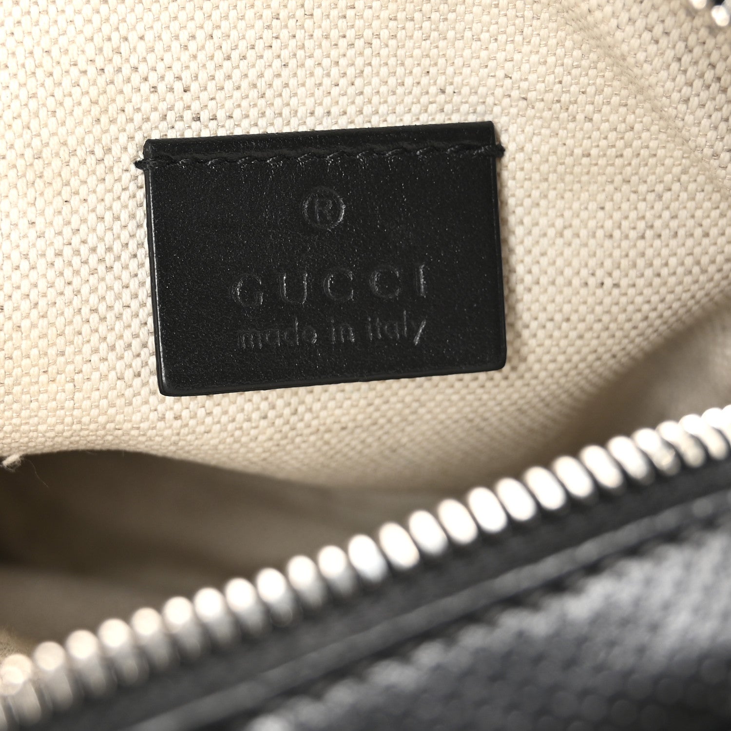 Gucci Calfskin GG Tennis Embossed Mini Double Zip Messenger Bag Black 6 of 12