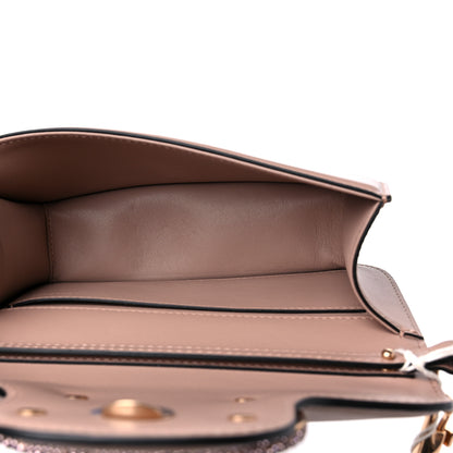 Valentino Garavani Calfskin Crystal Vlogo Small Loco Shoulder Bag Rose Cannelle 5 of 10