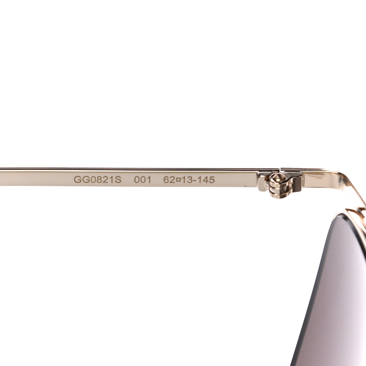 Gucci Metal Square Frame Sunglasses GG0812S Gold Brown 6 of 6
