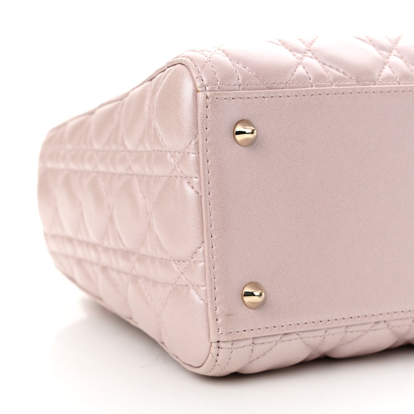 Pearly Lambskin Cannage Medium Lady Dior Lotus