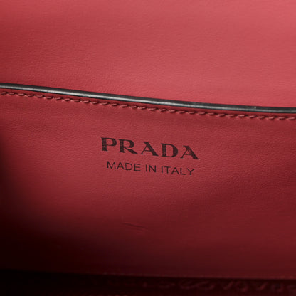 Prada Saffiano Cuir Calfskin Monochrome Envelope Flap Chain Shoulder Bag Bruyere 6 of 9