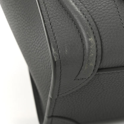 Celine Drummed Calfskin Nano Luggage Kohl 11 of 12