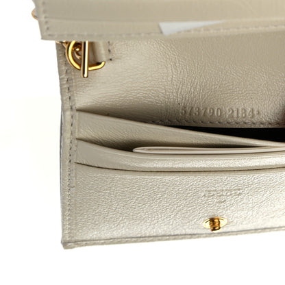 Gucci Calfskin Web Rajah Chain Card Case Wallet White 7 of 8