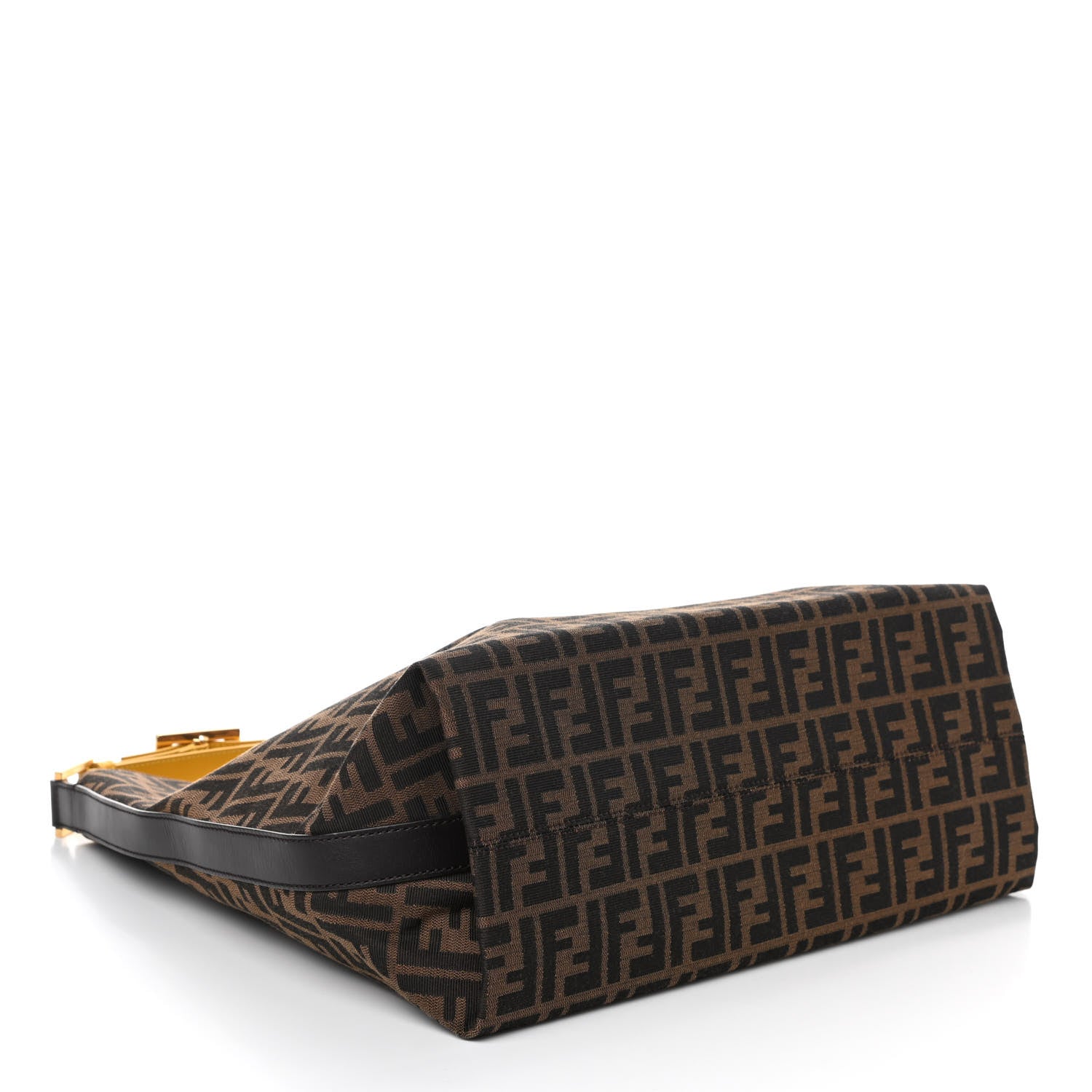 Fendi Zucca Vitello Large Hobo Tobacco Ocra Moro Black 4 of 9