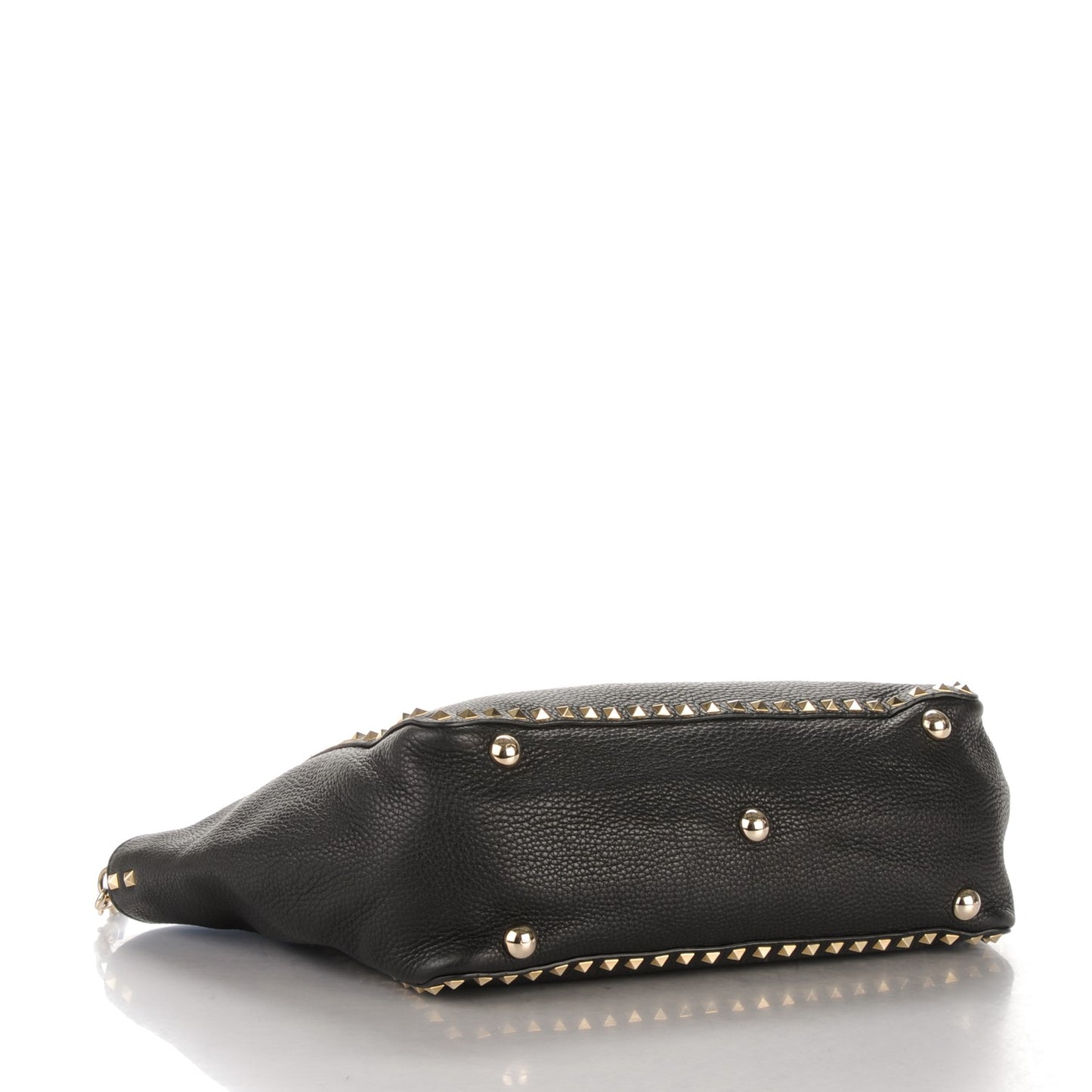 Alce Printed Calfskin Medium Rockstud Tote Black