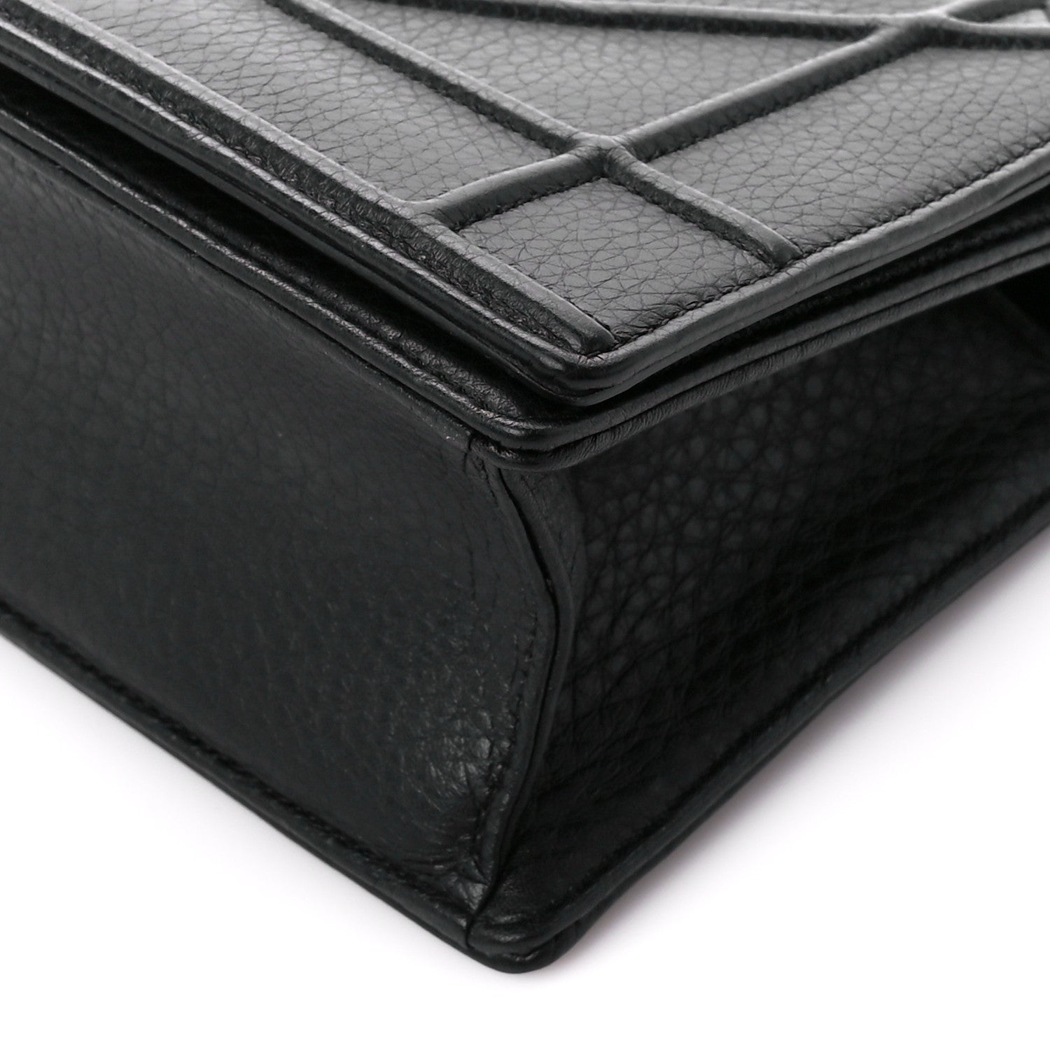 Christian Dior Grained Calfskin Small Diorama Flap Bag Black 11 of 11