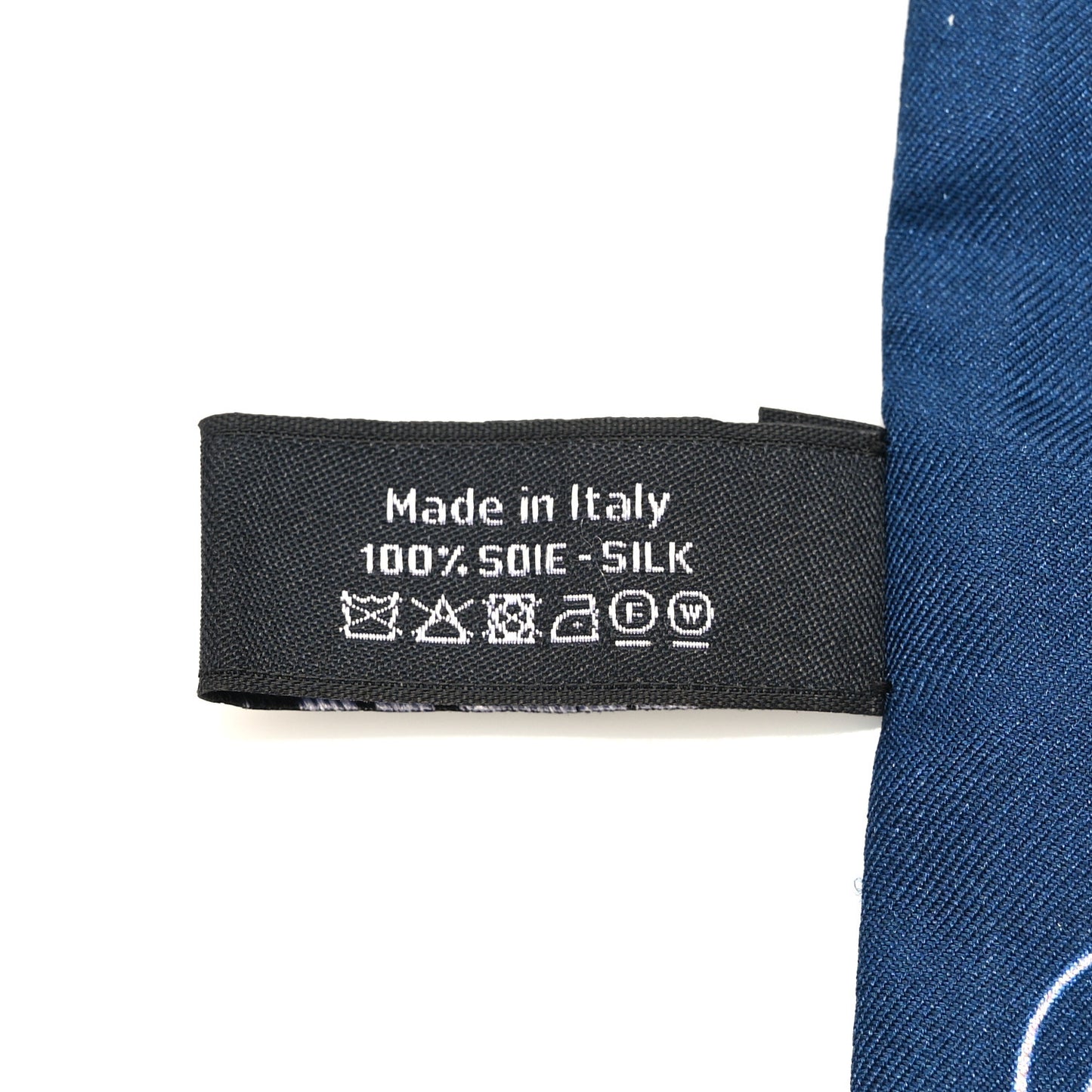 Silk Twill CC Logo Slim Bandeau Scarf Navy Blue Multicolor