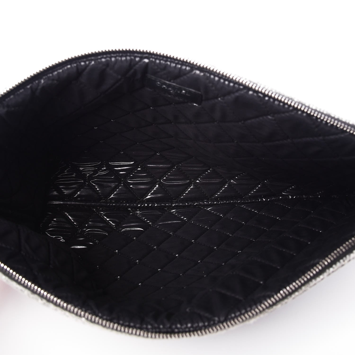Chanel Canvas Large Deauville Pouch Grey 4 of 8