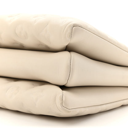 Louis Vuitton Lambskin Embossed Monogram Coussin PM Beige Cream 9 of 11