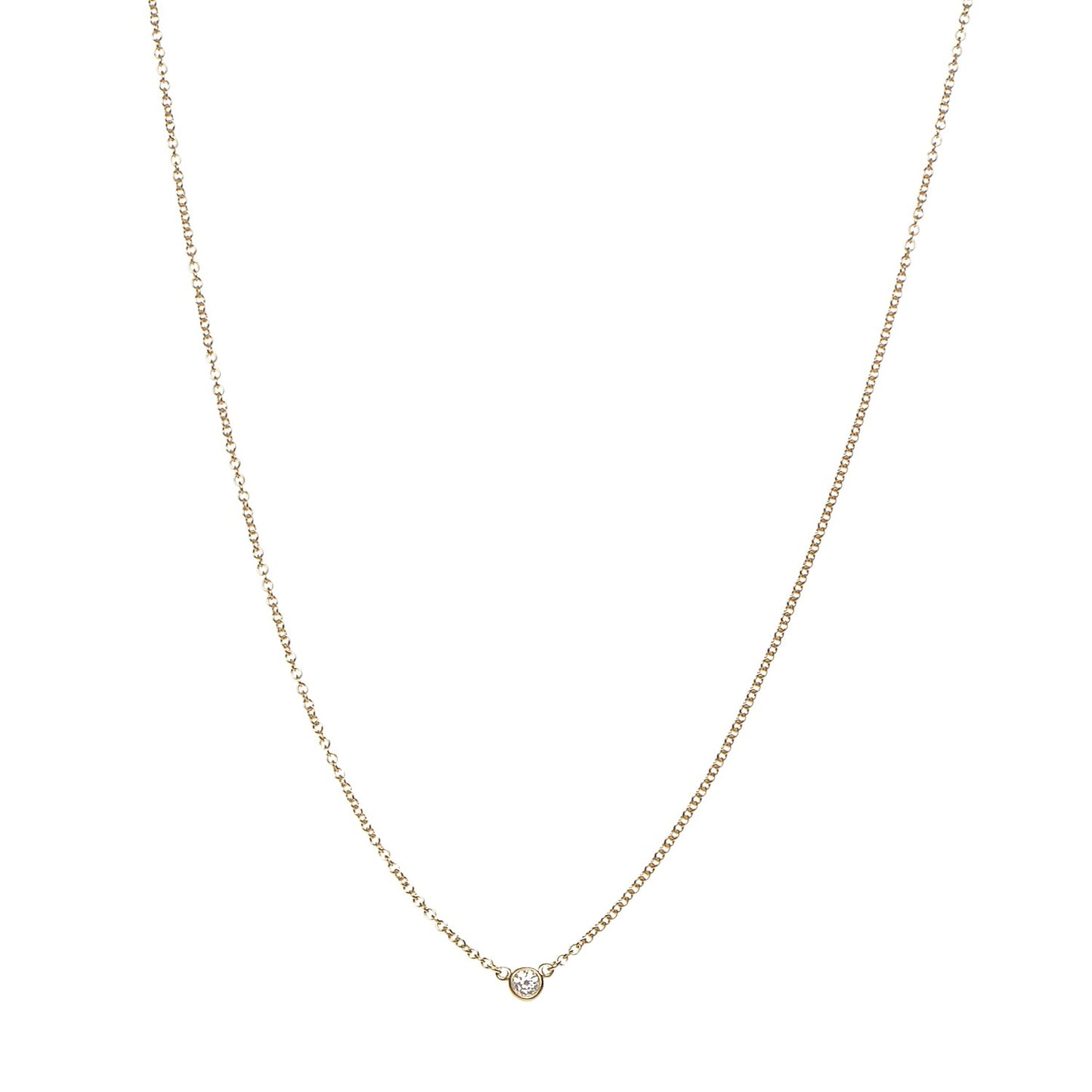 18K Yellow Gold Diamond .10ct Elsa Peretti Diamonds by the Yard Pendant Necklace