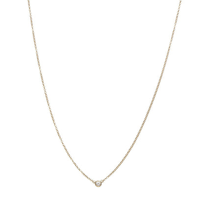 Tiffany 18K Yellow Gold Diamond .10ct Elsa Peretti Diamonds by the Yard Pendant Necklace 1 of 16