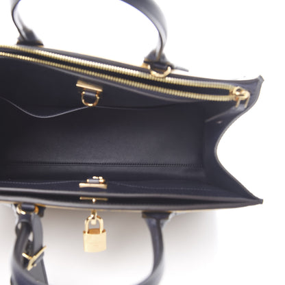 Louis Vuitton Calfskin Trunk City Steamer MM Black 6 of 13