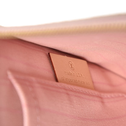 Louis Vuitton Damier Azur Neverfull MM GM Pochette Rose Ballerine 7 of 8