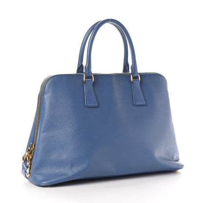 Prada Saffiano Lux Large Promenade Tote Bluette 3 of 13