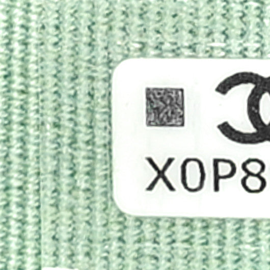 Chanel Caviar Quilted CC Zip Around Card Holder Light Green 7 of 9