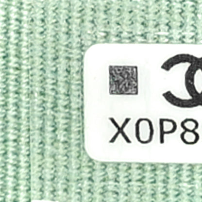 Chanel Caviar Quilted CC Zip Around Card Holder Light Green 7 of 9