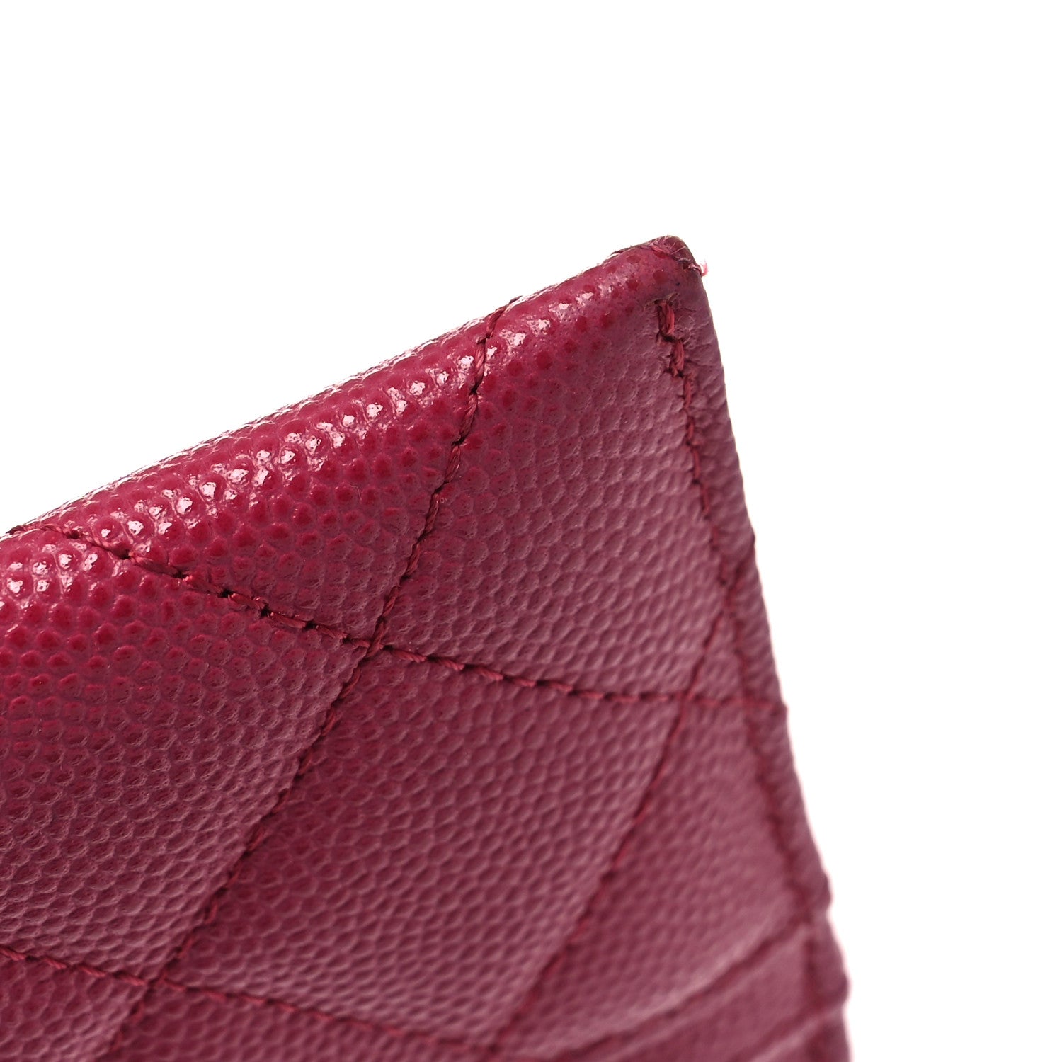 Chanel Caviar Quilted Card Holder Dark Pink 9 of 11