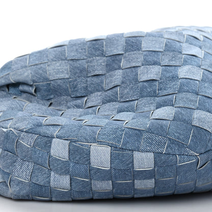 Bottega Veneta Nappa Denim Effect Intrecciato Teen Jodie Hobo Denim 8 of 8