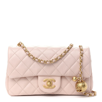 Chanel Lambskin Quilted Mini Rectangular Pearl Crush Flap Light Beige 1 of 9