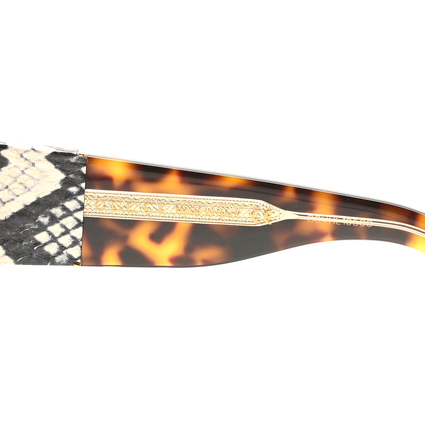Snakeskin Acetate Square Sunglasses GG0484S Havana