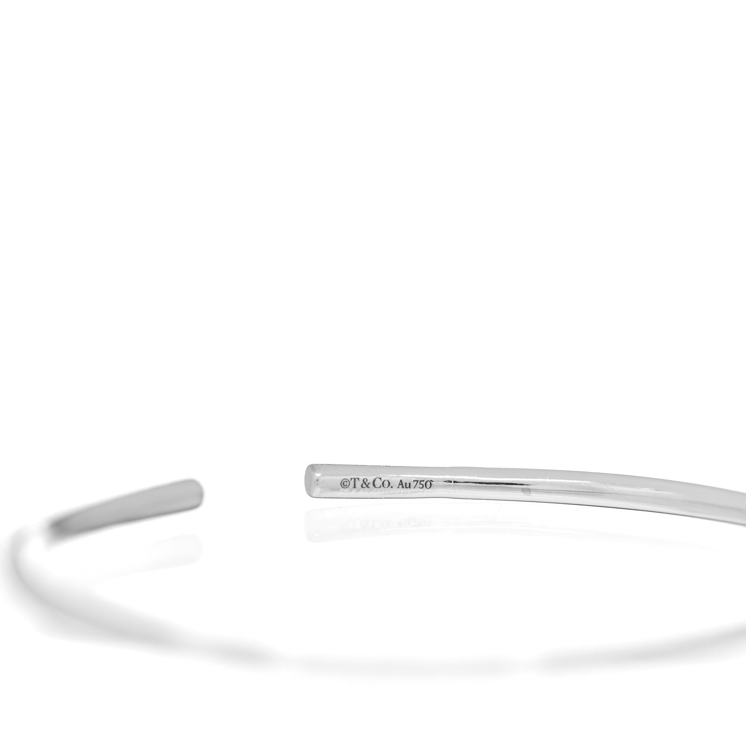 Tiffany 18K White Gold Diamond Metro Wire Bracelet 3 of 3
