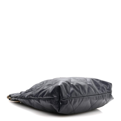 Chanel Shiny Calfskin Quilted Chanel 22 Navy Blue 5 of 11