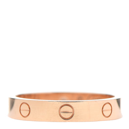 Cartier 18K Pink Gold Diamond 4mm LOVE Wedding Band Ring 60 9 3 of 4